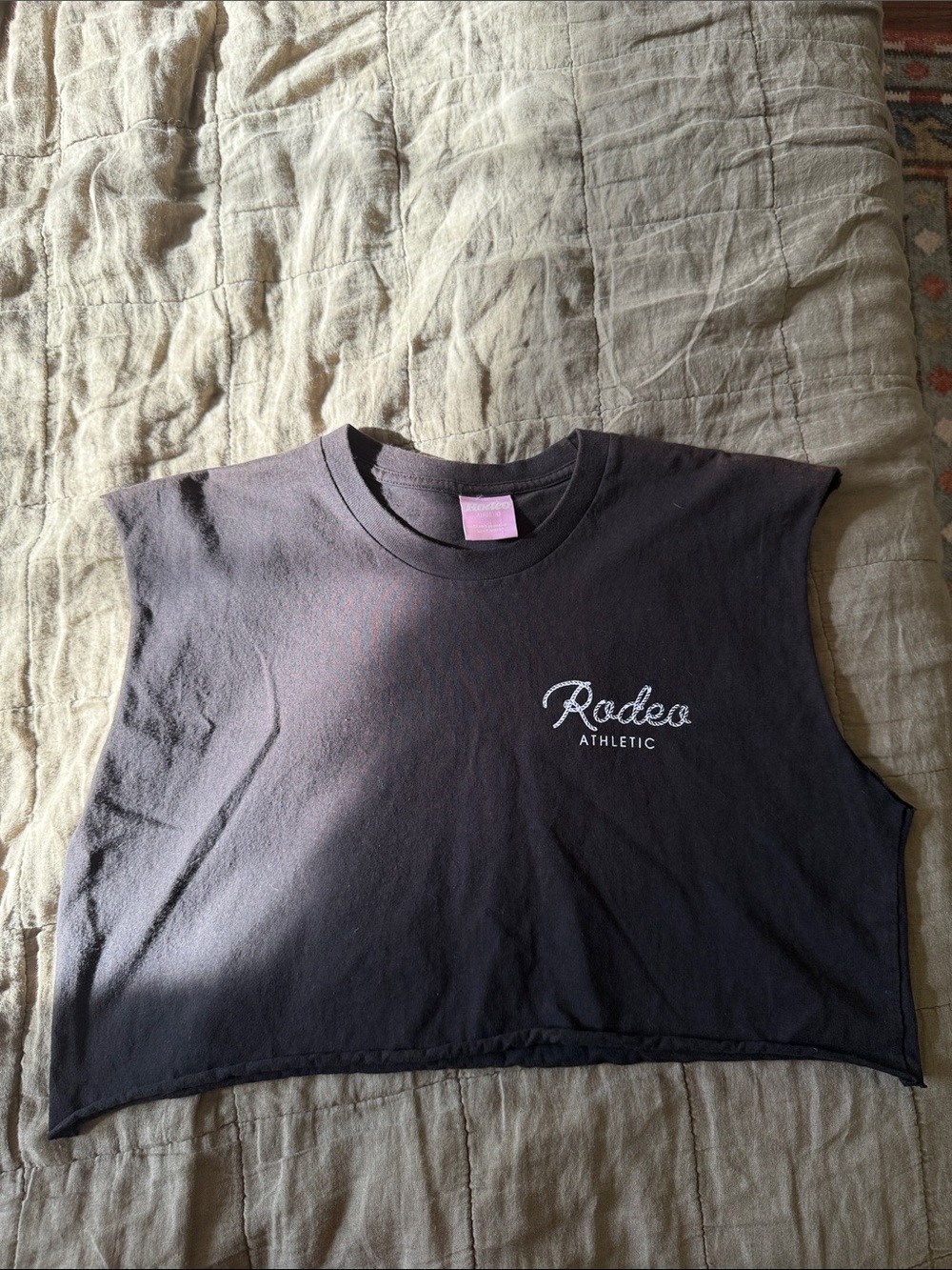Rodeo Athletic LA Black Muscle Crop Top